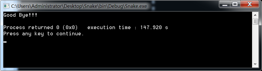基于C++控制台实现的贪吃蛇
