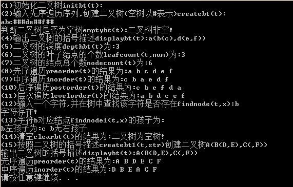 树和二叉树的存储结构的实现(C/C++实现)