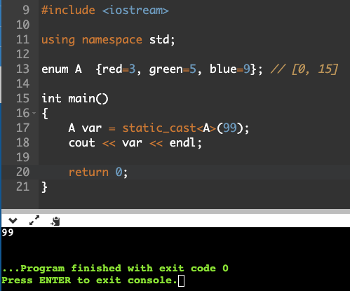 enum in C/C++