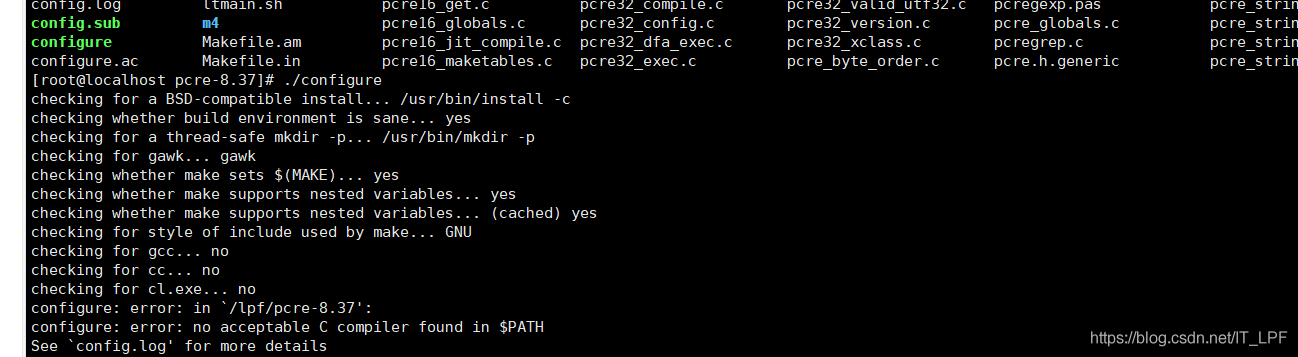 no acceptable C compiler found in $PATH