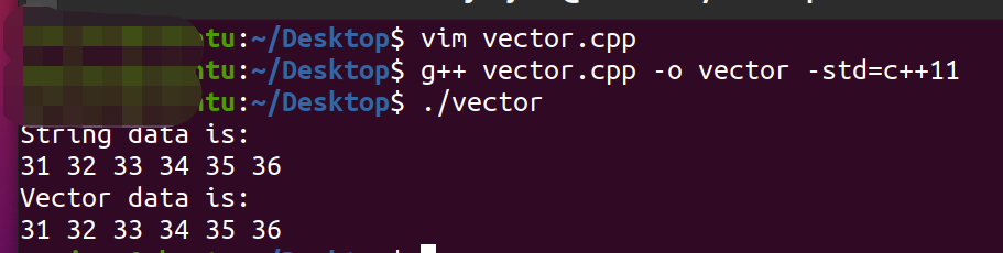 C++ vector与string互转