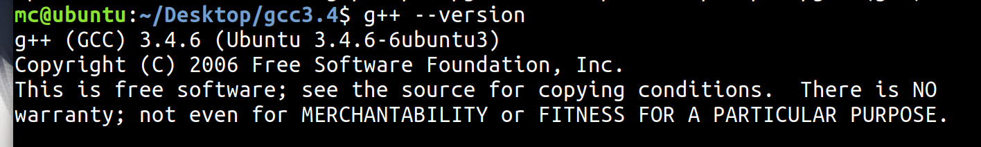Ubuntu18.04将高版本gcc7.5降低为低版本gcc3.4