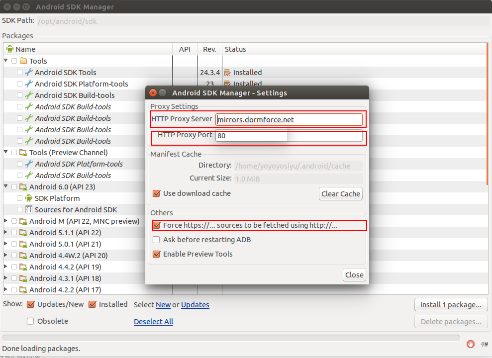 Ubuntu 14.04 AMD 64位 下 Android Studio 的安装