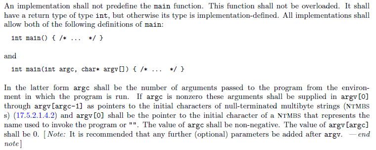 探寻main函数的“标准”写法，以及获取main函数的参数、返回值