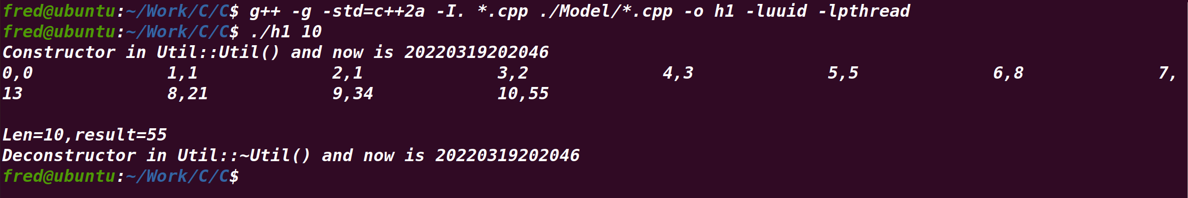 C++ optimized fibonacci algorithm