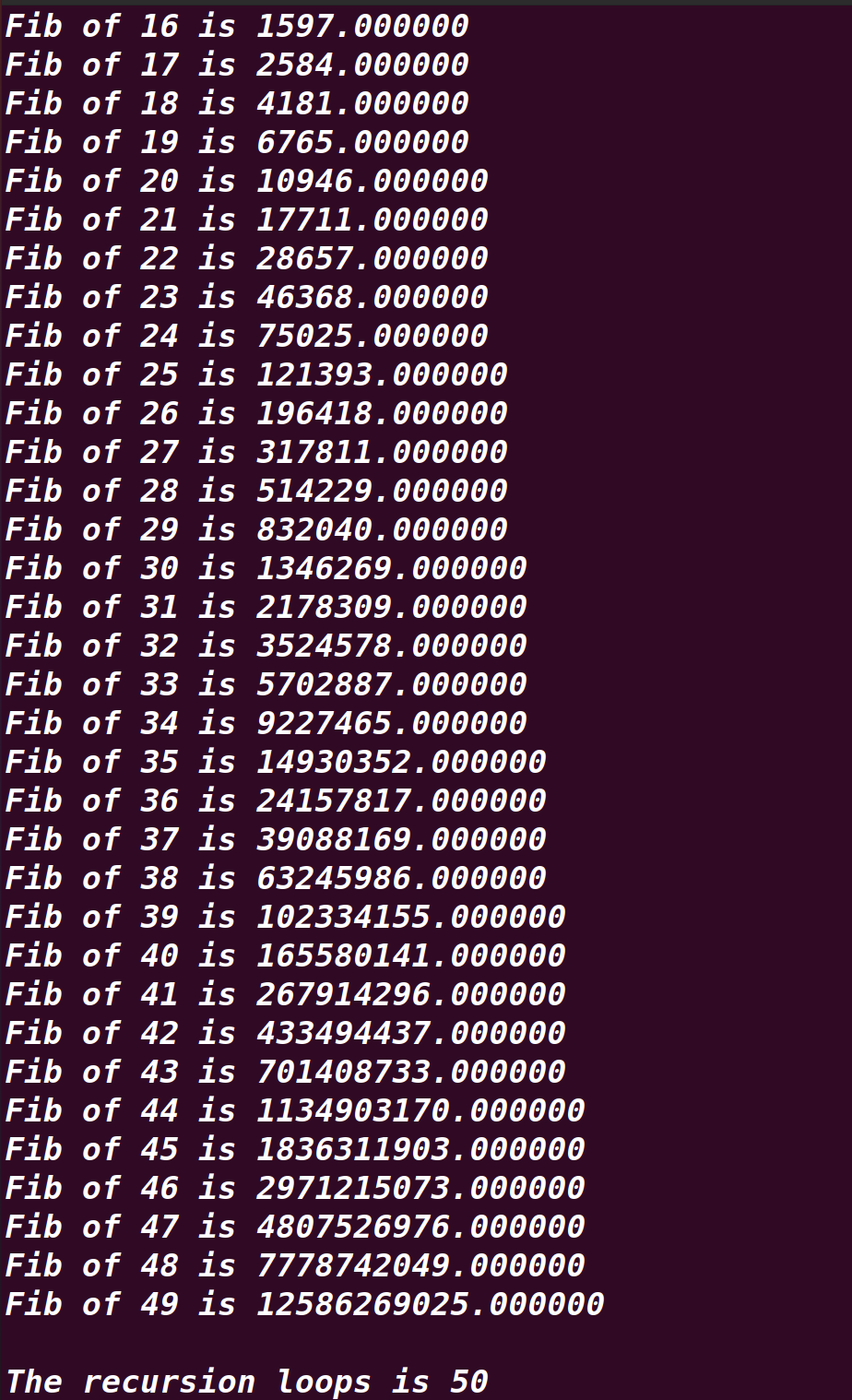 Original Fibonacci and optimized Fibonacci functions and use the third variable to log the recursion times quantitatively