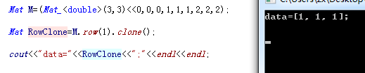 opencv中 Mat矩阵申明形式